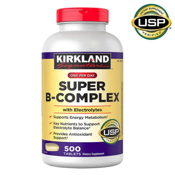 Kirkland Signature Super B-complex with Electrolytes, 500 Tablet